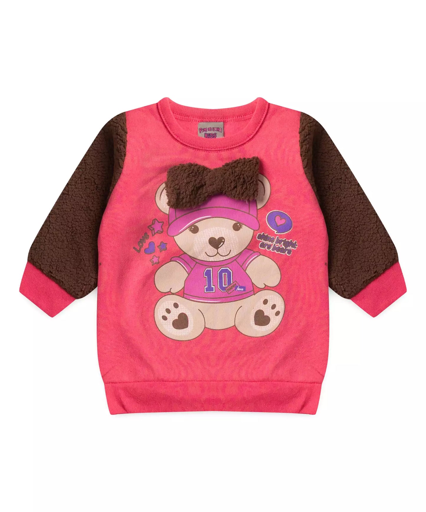 Conjunto de Frio para Bebê Menina Ursinho no Pink