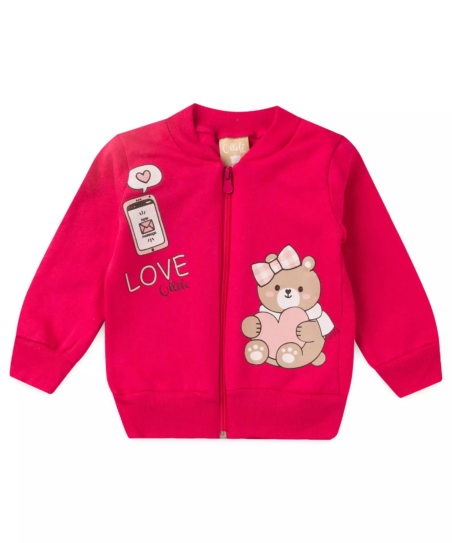 Conjunto de Frio para Bebê Menina Ursinho Pink