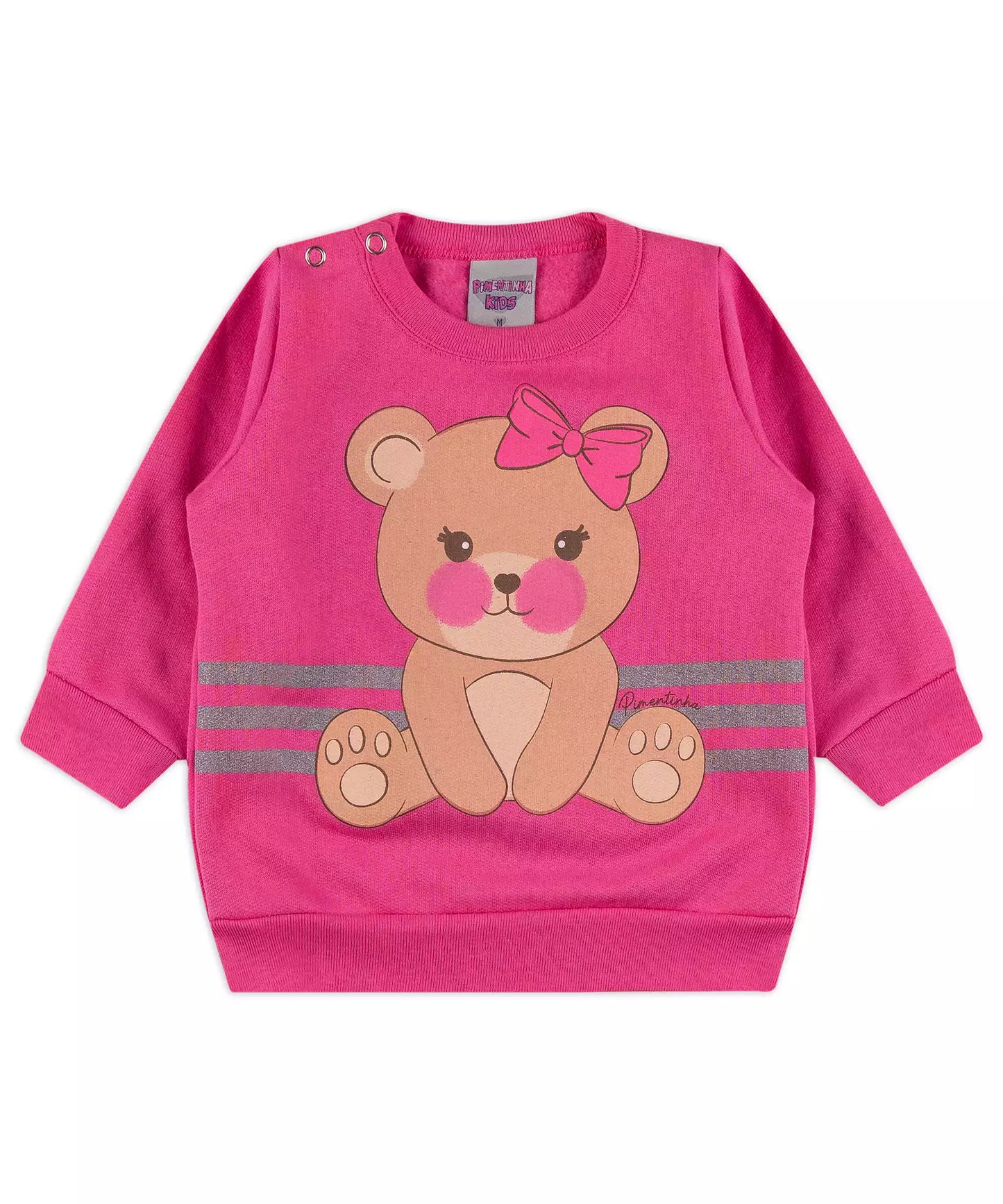 Conjunto de Frio para Bebê Menina Ursinho Rosa