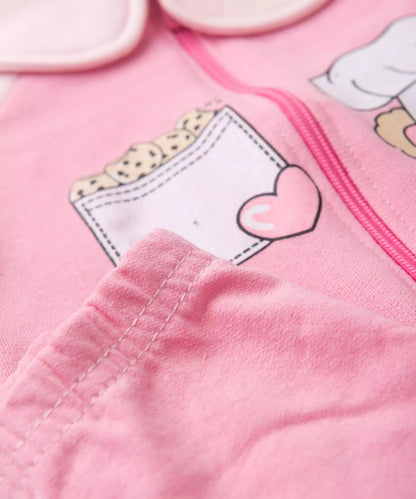 Conjunto de Frio para Bebê Menina no Ursinho Rosa