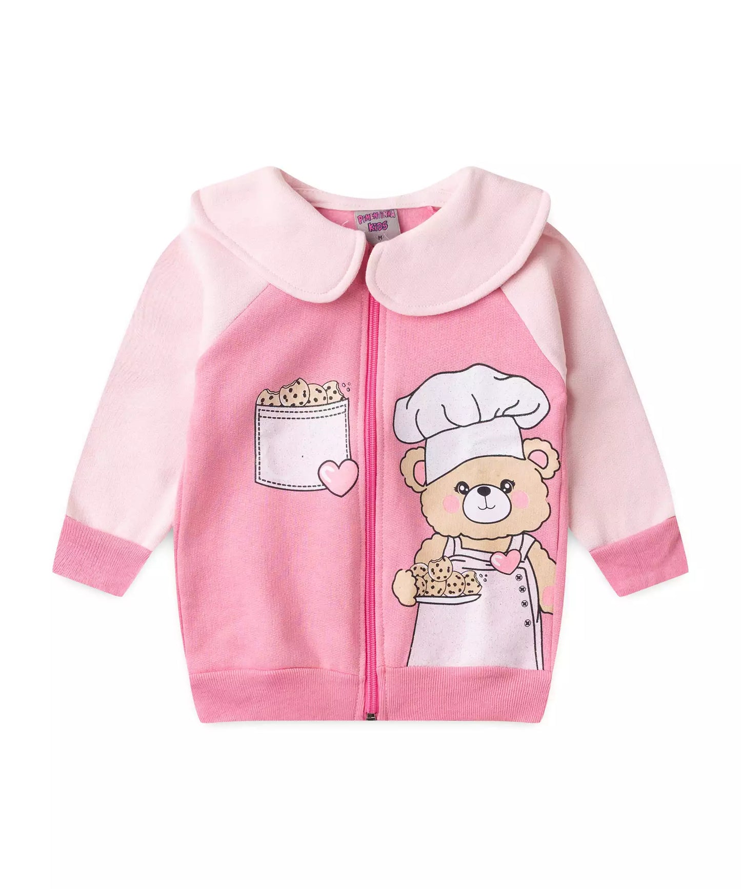 Conjunto de Frio para Bebê Menina no Ursinho Rosa