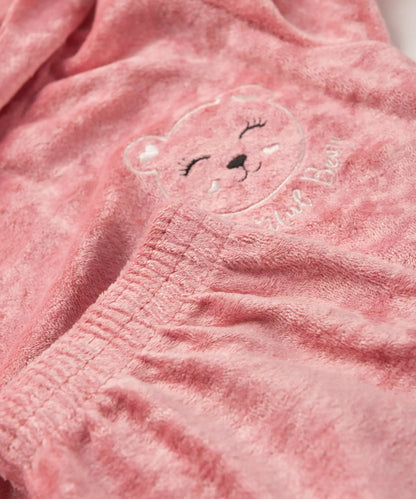 Conjunto de Frio para Bebê Menina Ursinho Salmão