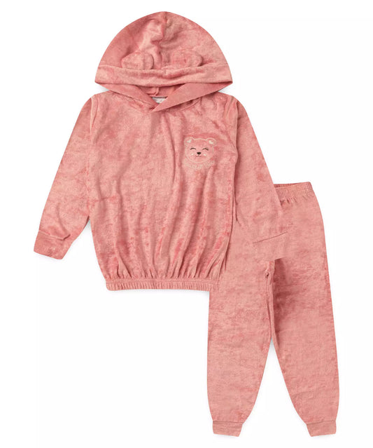 Conjunto de Frio para Bebê Menina Ursinho Salmão