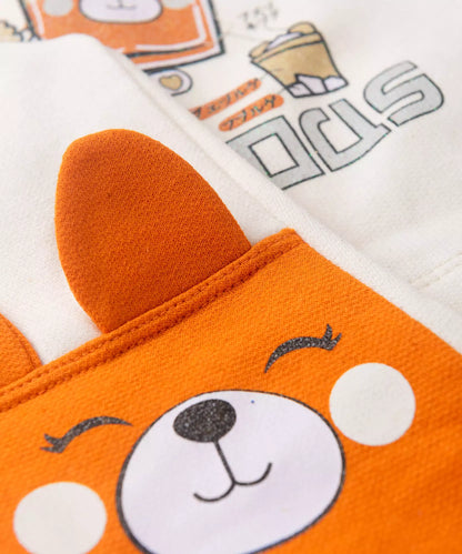 Conjunto de Frio para Bebê Menina Urso Marfim