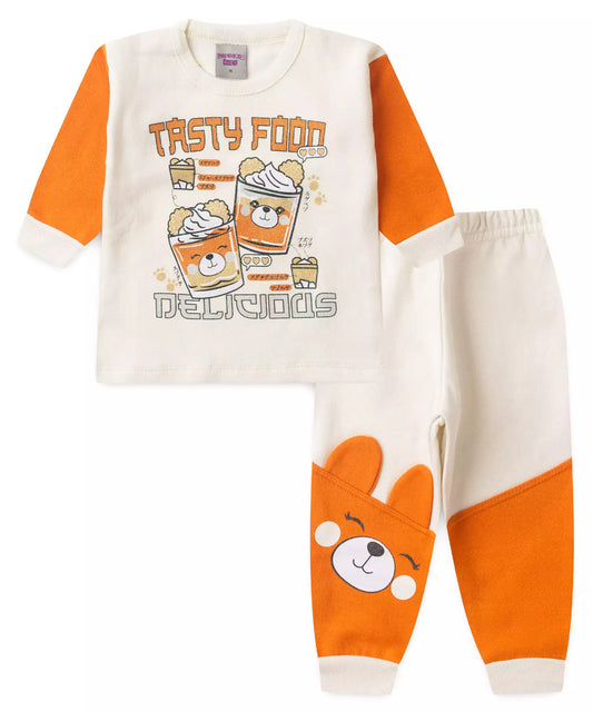 Conjunto de Frio para Bebê Menina Urso Marfim