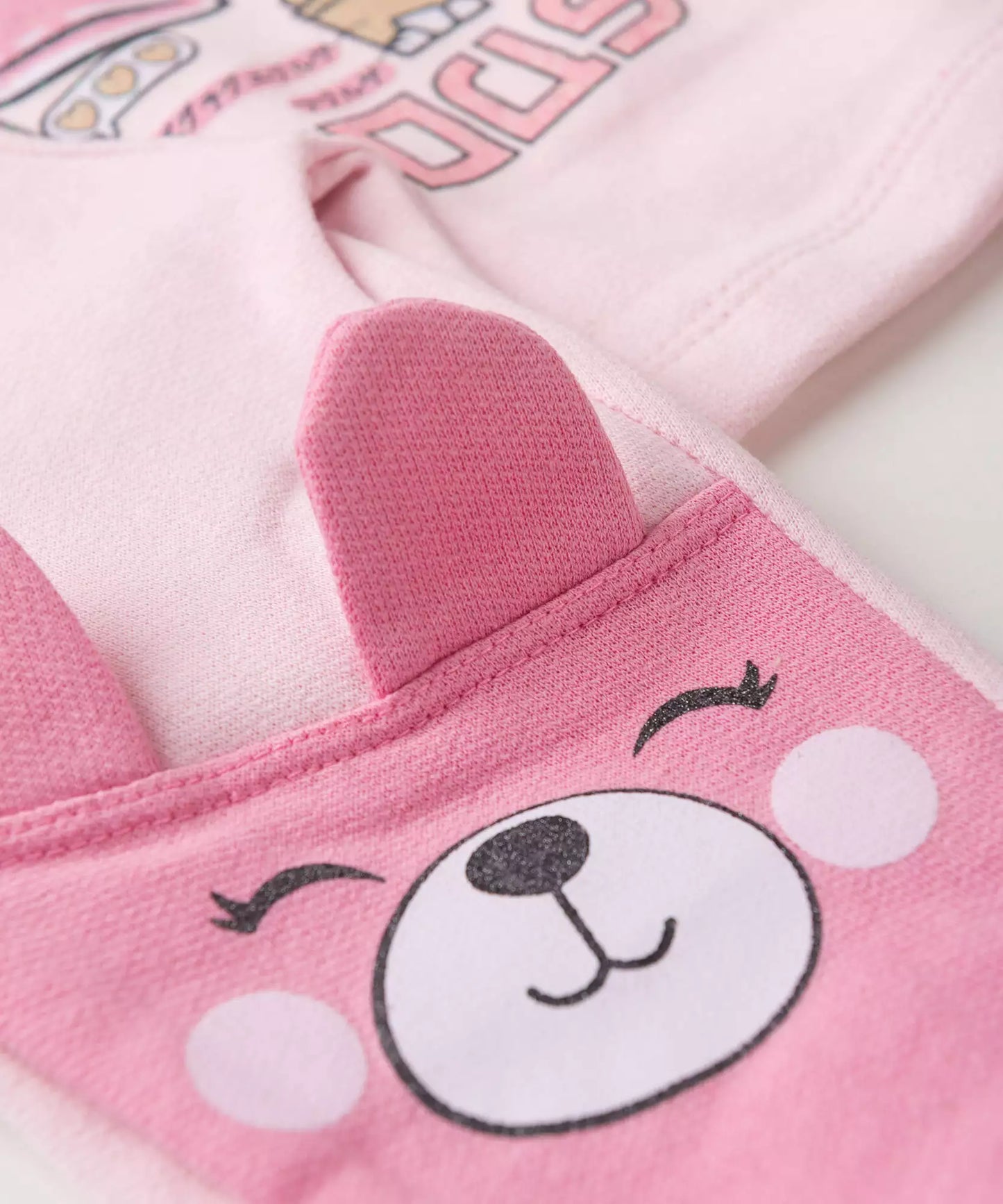 Conjunto de Frio para Bebê Menina Urso Rosa