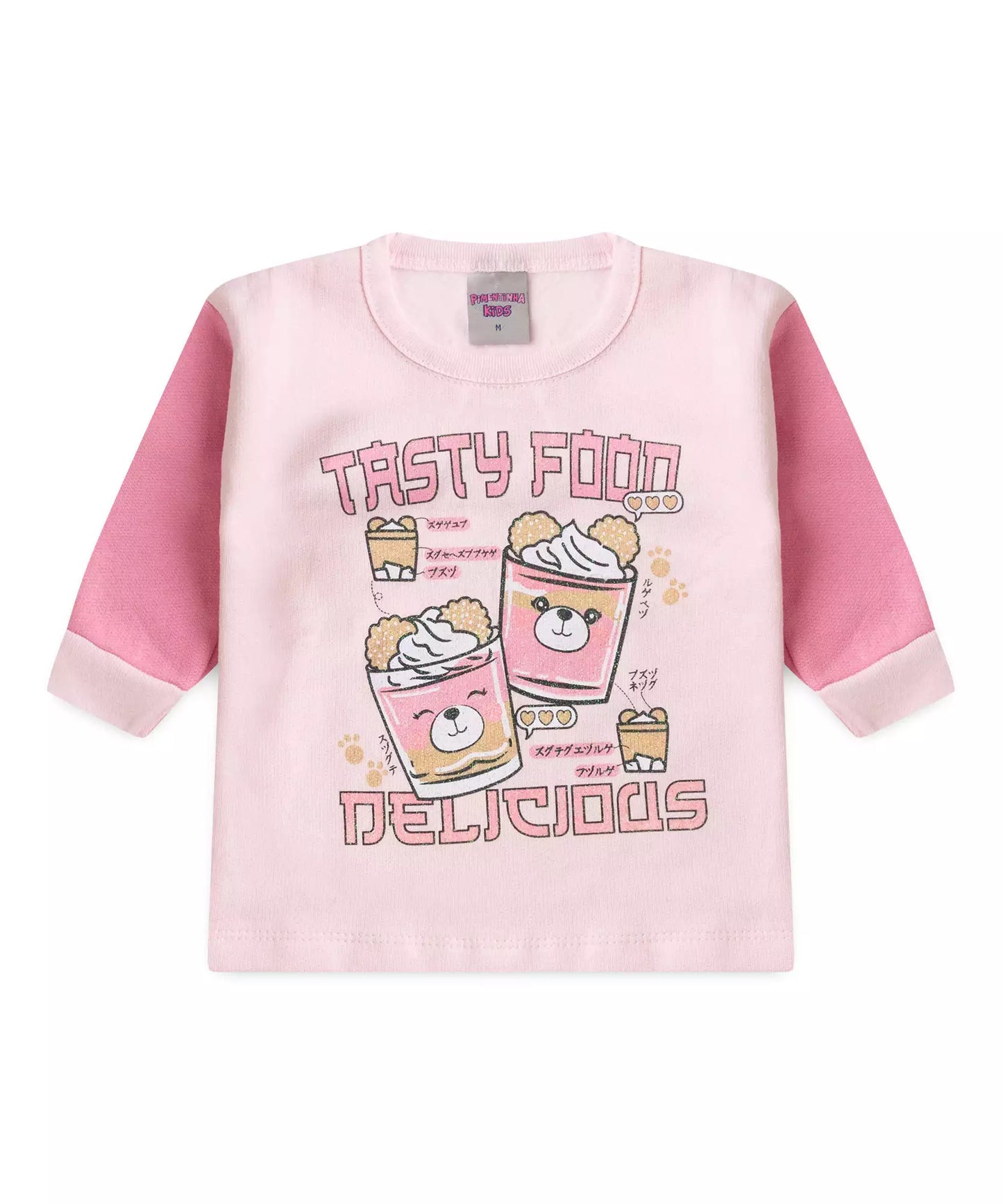 Conjunto de Frio para Bebê Menina Urso Rosa