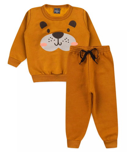 Conjunto de Frio para Bebê Menino Cachorrinho Amarelo