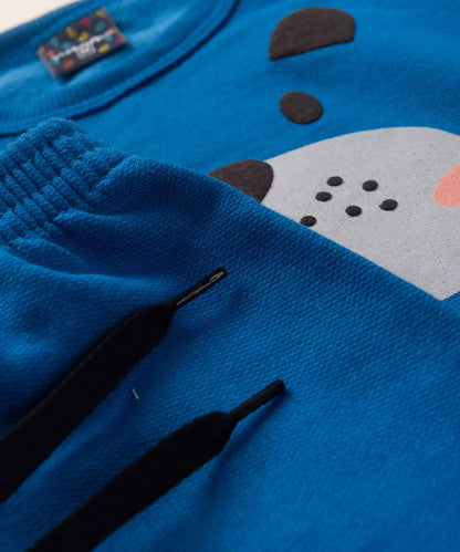 Conjunto de Frio para Bebê Menino Cachorrinho Azul