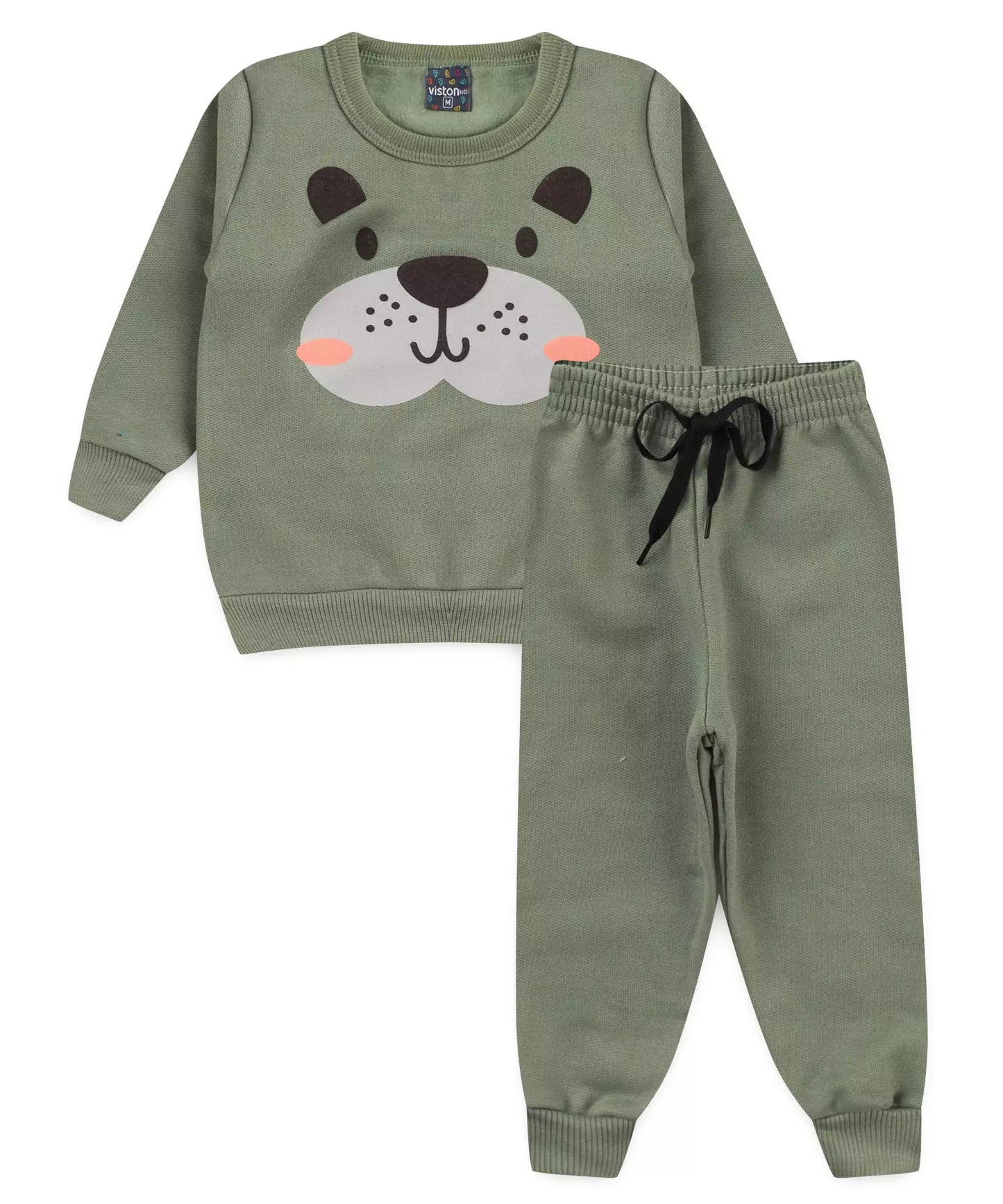 Conjunto de Frio para Bebê Menino Cachorrinho Verde