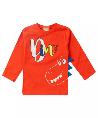 Conjunto de Frio para Bebê Menino Dinossauro Laranja