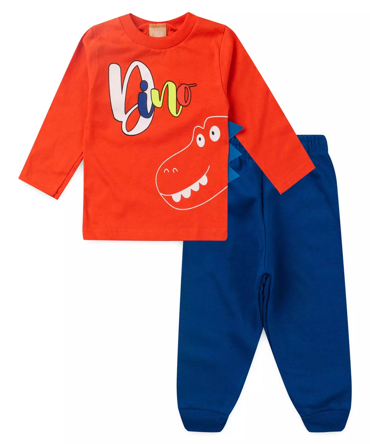 Conjunto de Frio para Bebê Menino Dinossauro Laranja