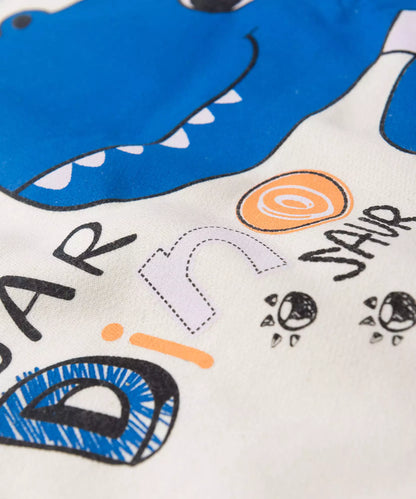Conjunto de Frio para Bebê Menino Dinossauro Marfim