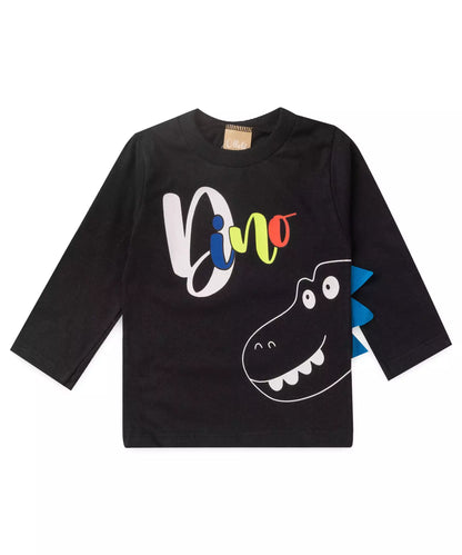 Conjunto de Frio para Bebê Menino Dinossauro Preto