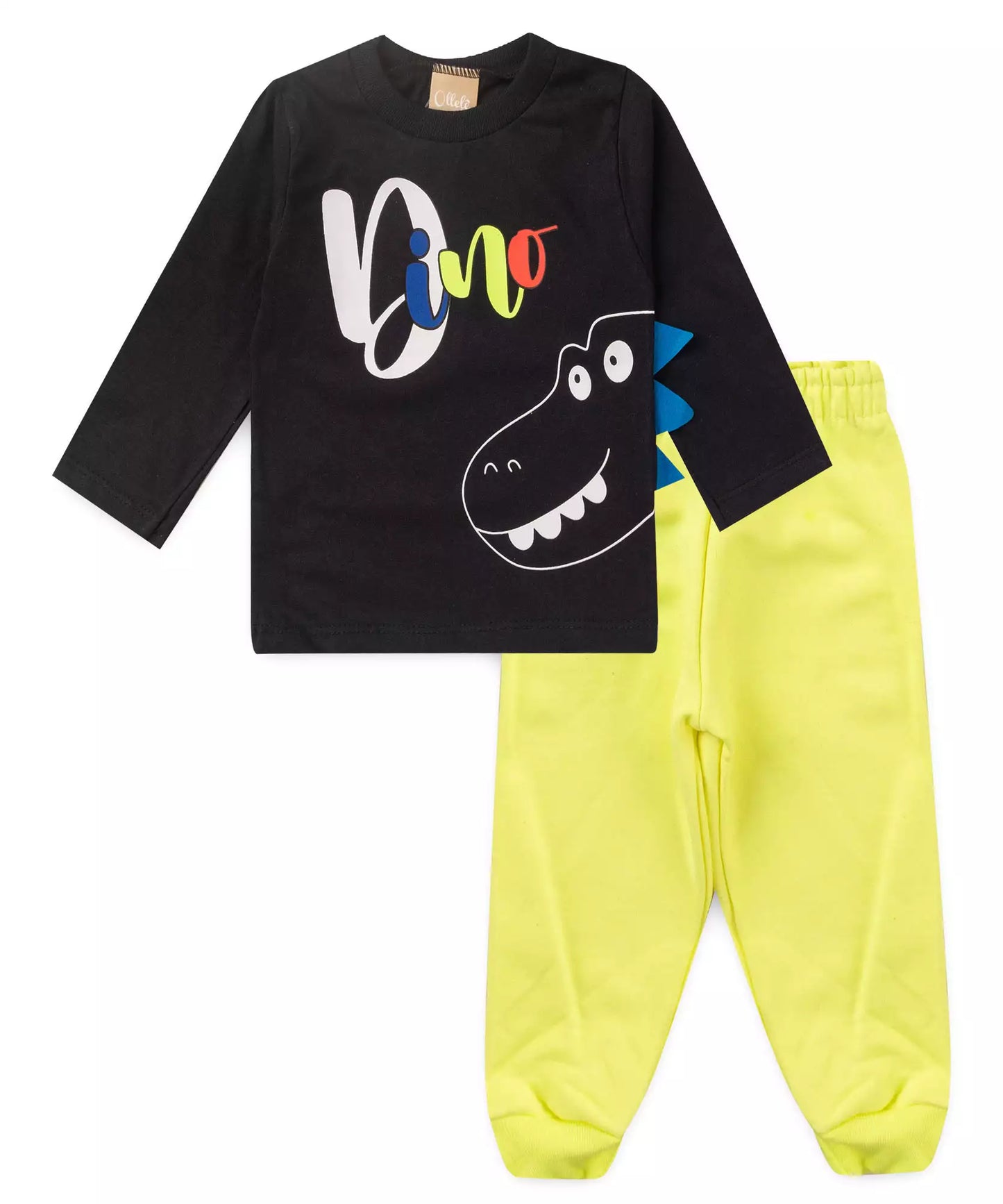 Conjunto de Frio para Bebê Menino Dinossauro Preto