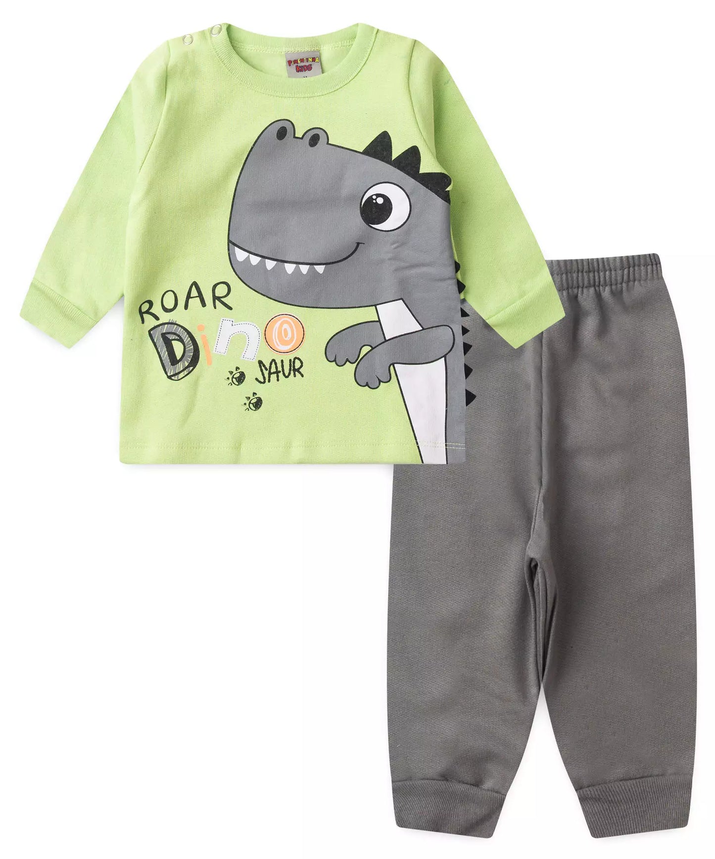 Conjunto de Frio para Bebê Menino Dinossauro Verde