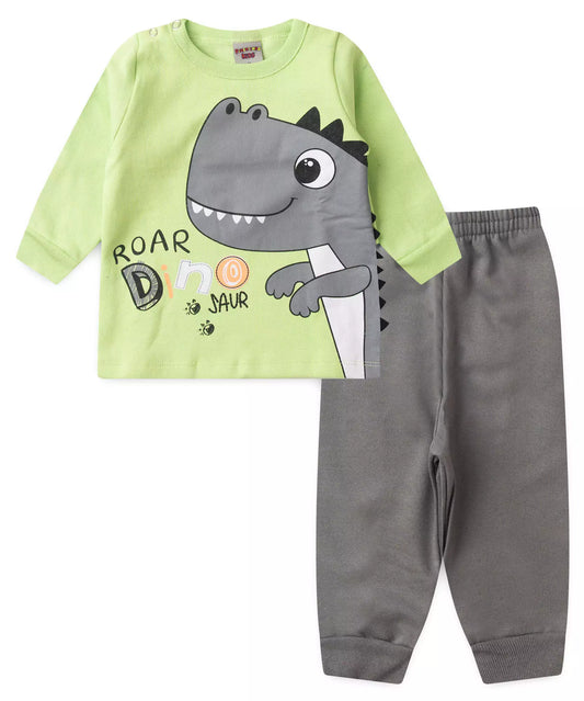 Conjunto de Frio para Bebê Menino Dinossauro Verde