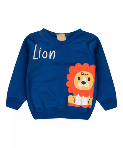 Conjunto de Frio para Bebê Menino Leãozinho Azul