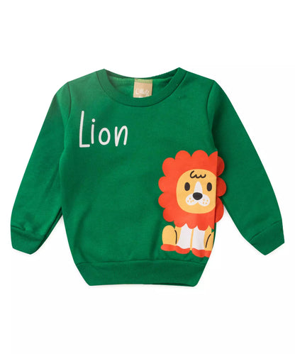 Conjunto de Frio para Bebê Menino Leãozinho Verde