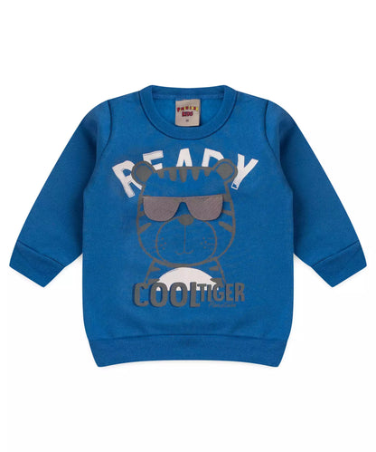 Conjunto de Frio para Bebê Menino Tigre Azul