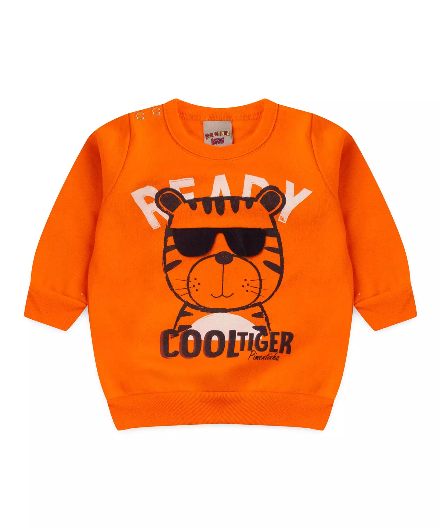 Conjunto de Frio para Bebê Menino Tigre Laranja