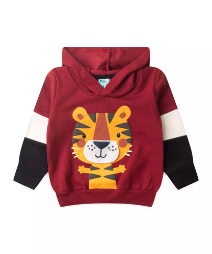 Conjunto de Frio para Bebê Menino Tigre Vermelho