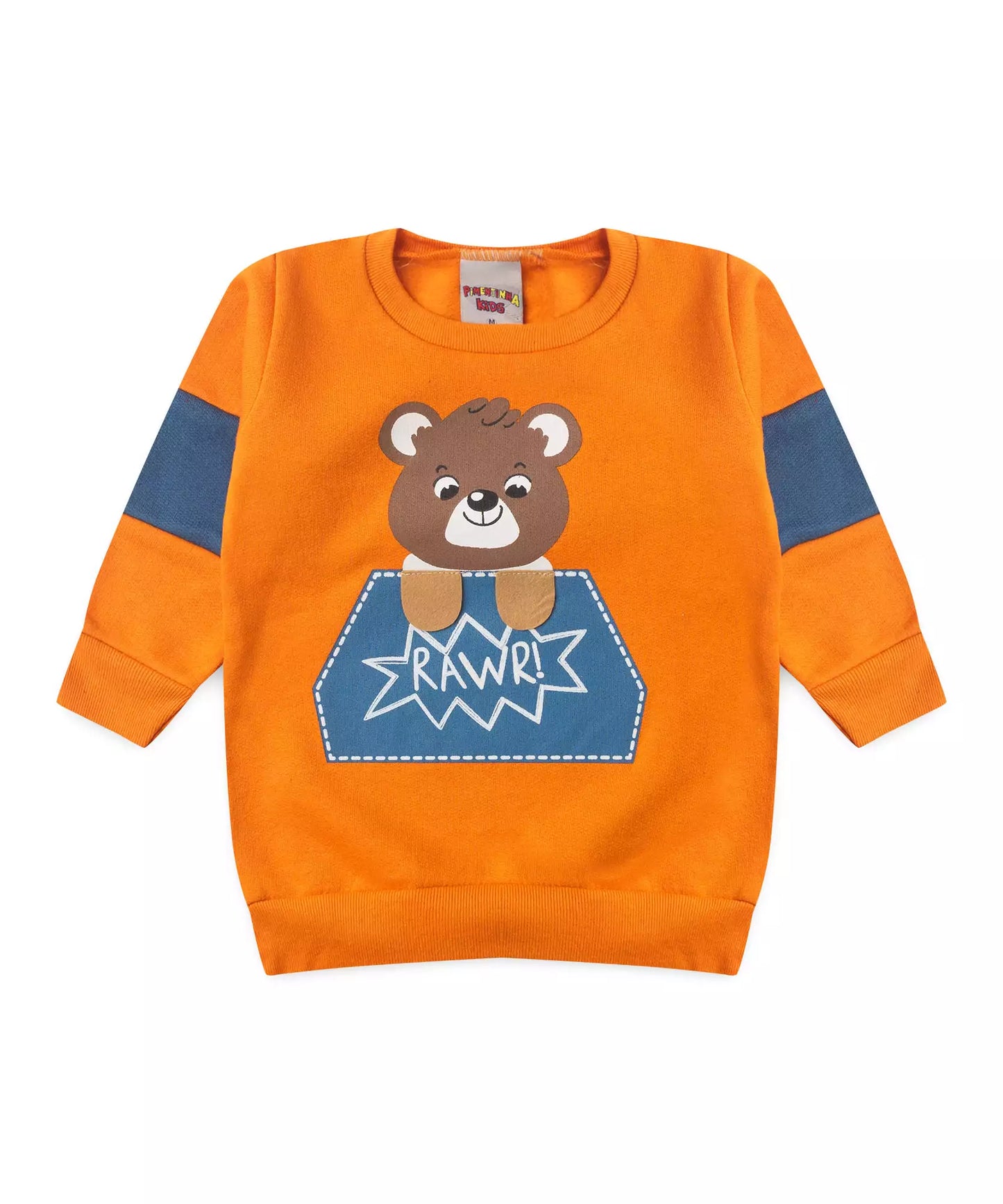 Conjunto de Frio para Bebê Menino Ursinho Laranja