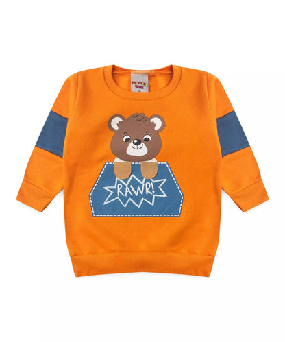 Conjunto de Frio para Bebê Menino Ursinho Laranja