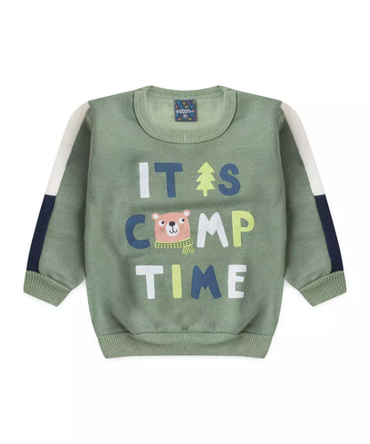 Conjunto de Frio para Bebê Menino Ursinho Verde