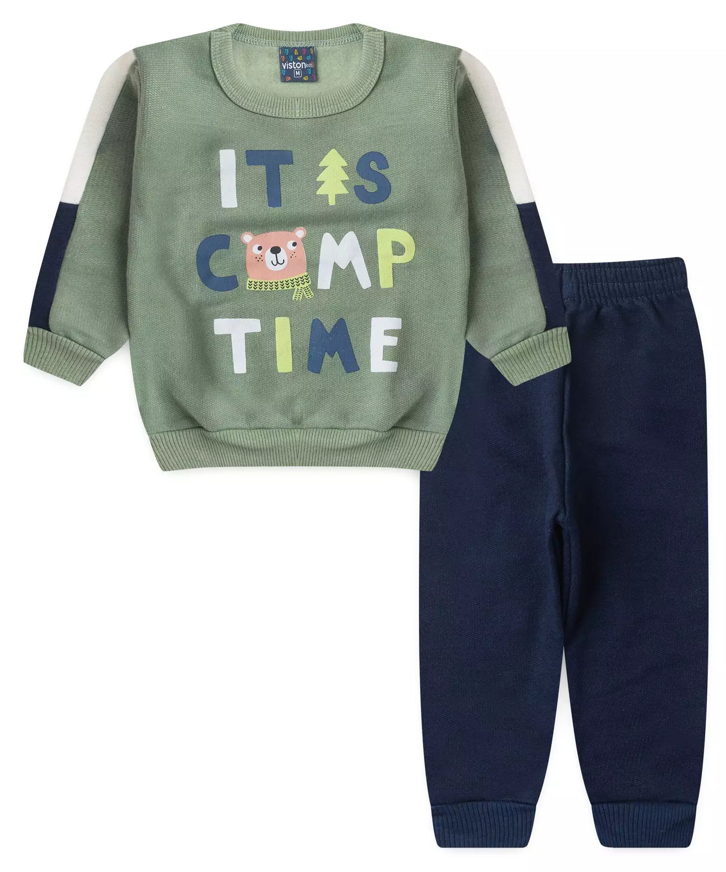 Conjunto de Frio para Bebê Menino Ursinho Verde