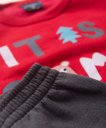 Conjunto de Frio para Bebê Menino Ursinho Vermelho