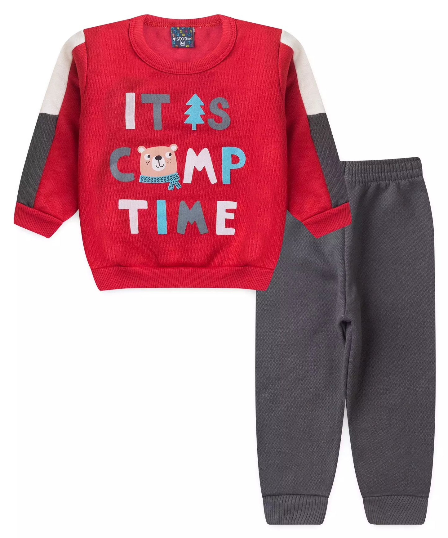 Conjunto de Frio para Bebê Menino Ursinho Vermelho