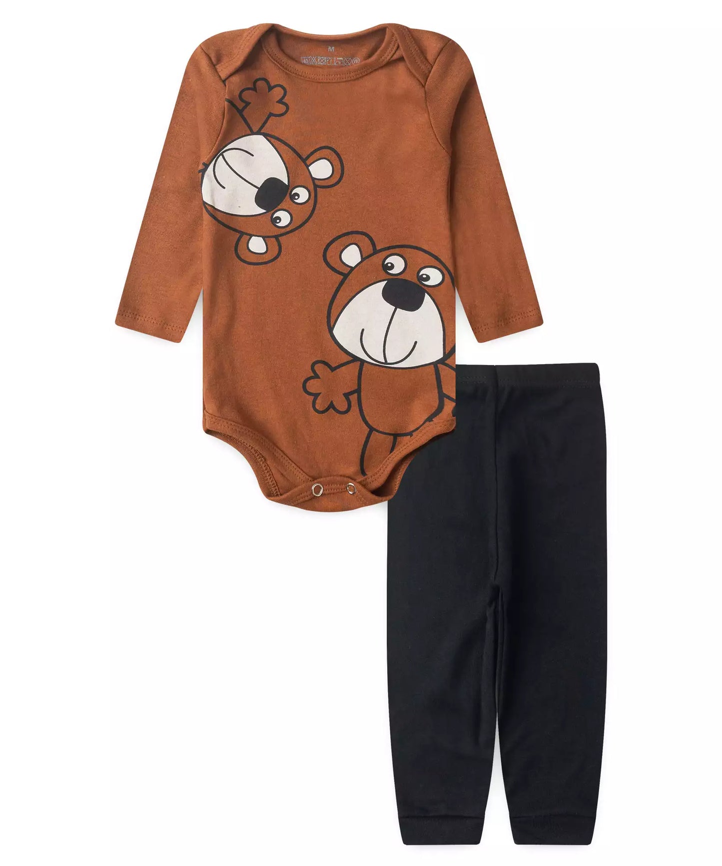 Conjunto de Frio para Bebê Menino Ursinhos Marrom