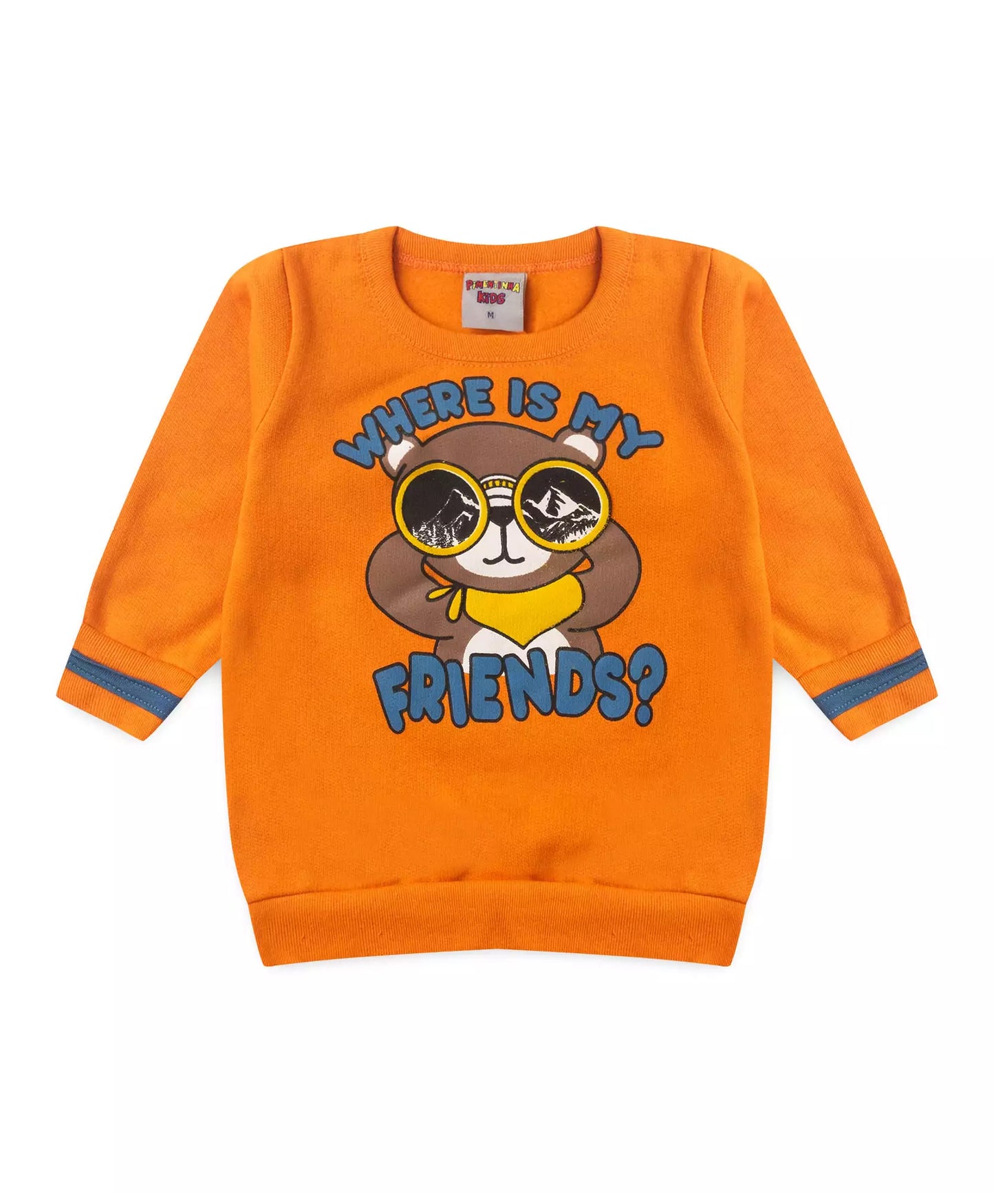 Conjunto de Frio para Bebê Menino Urso Aventureiro Laranja