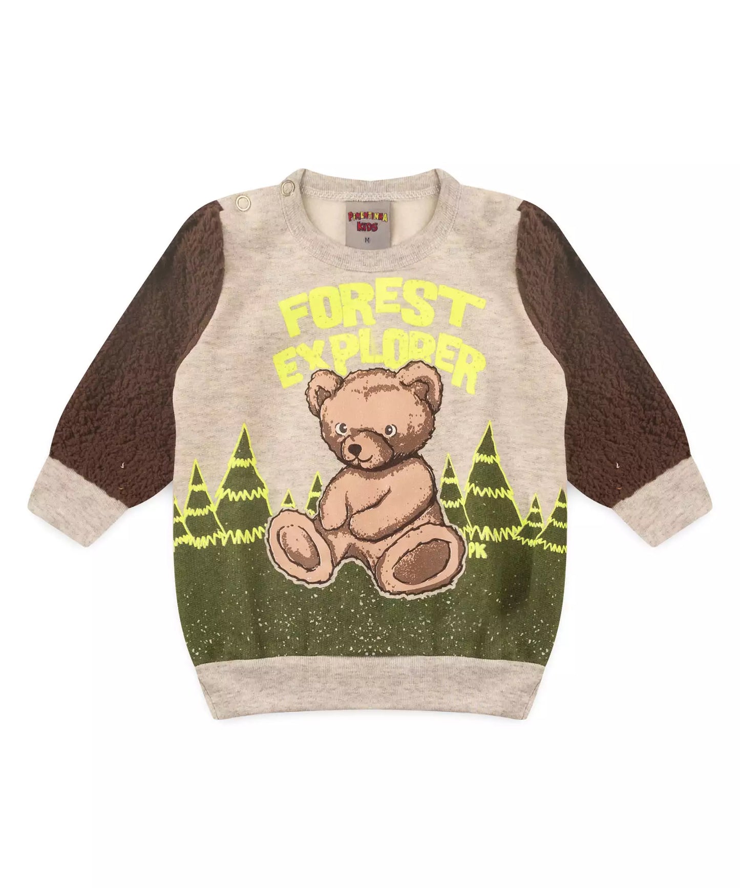 Conjunto de Frio para Bebê Menino Urso Mescla