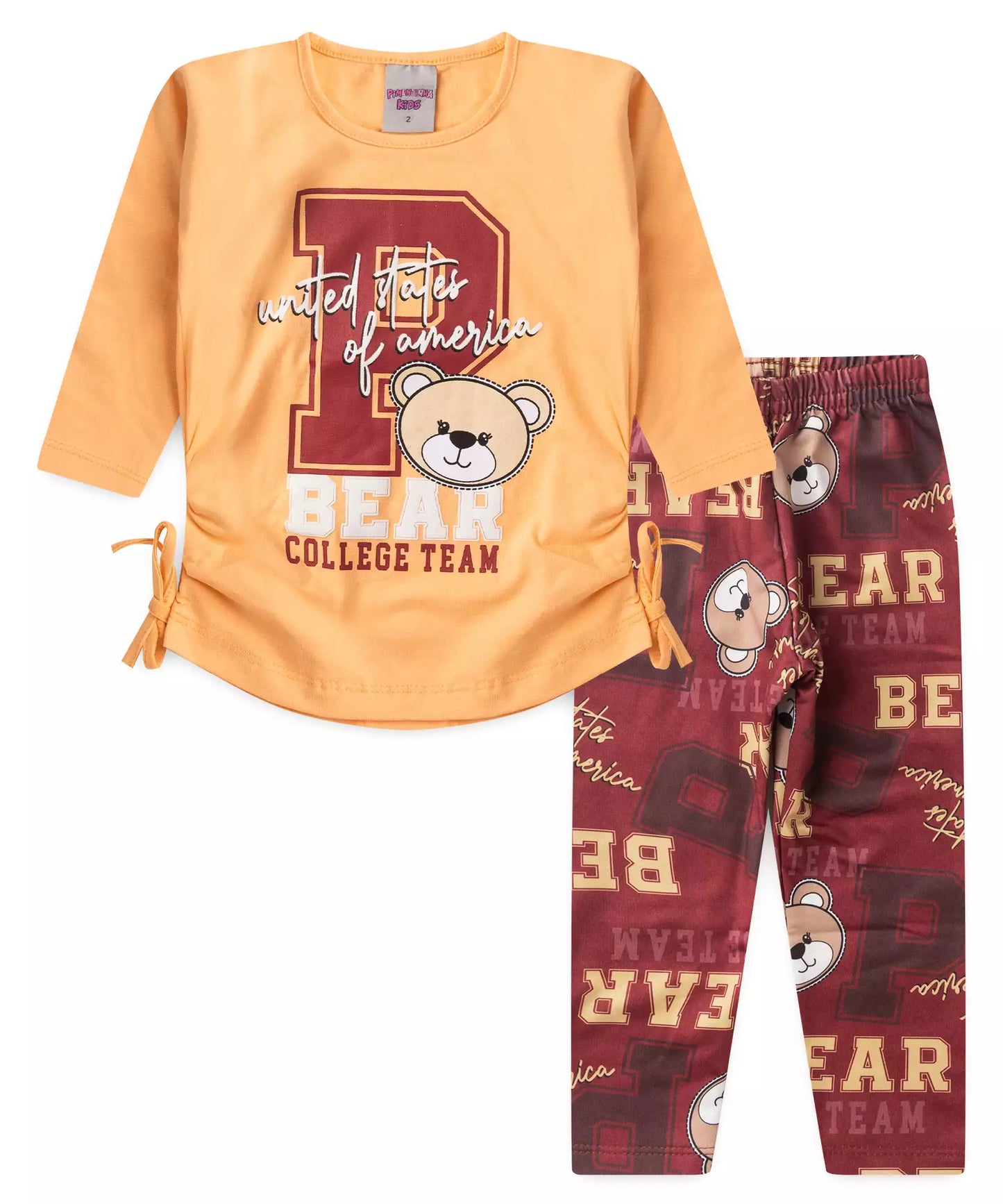 Conjunto de Frio para Menina Bear Bege