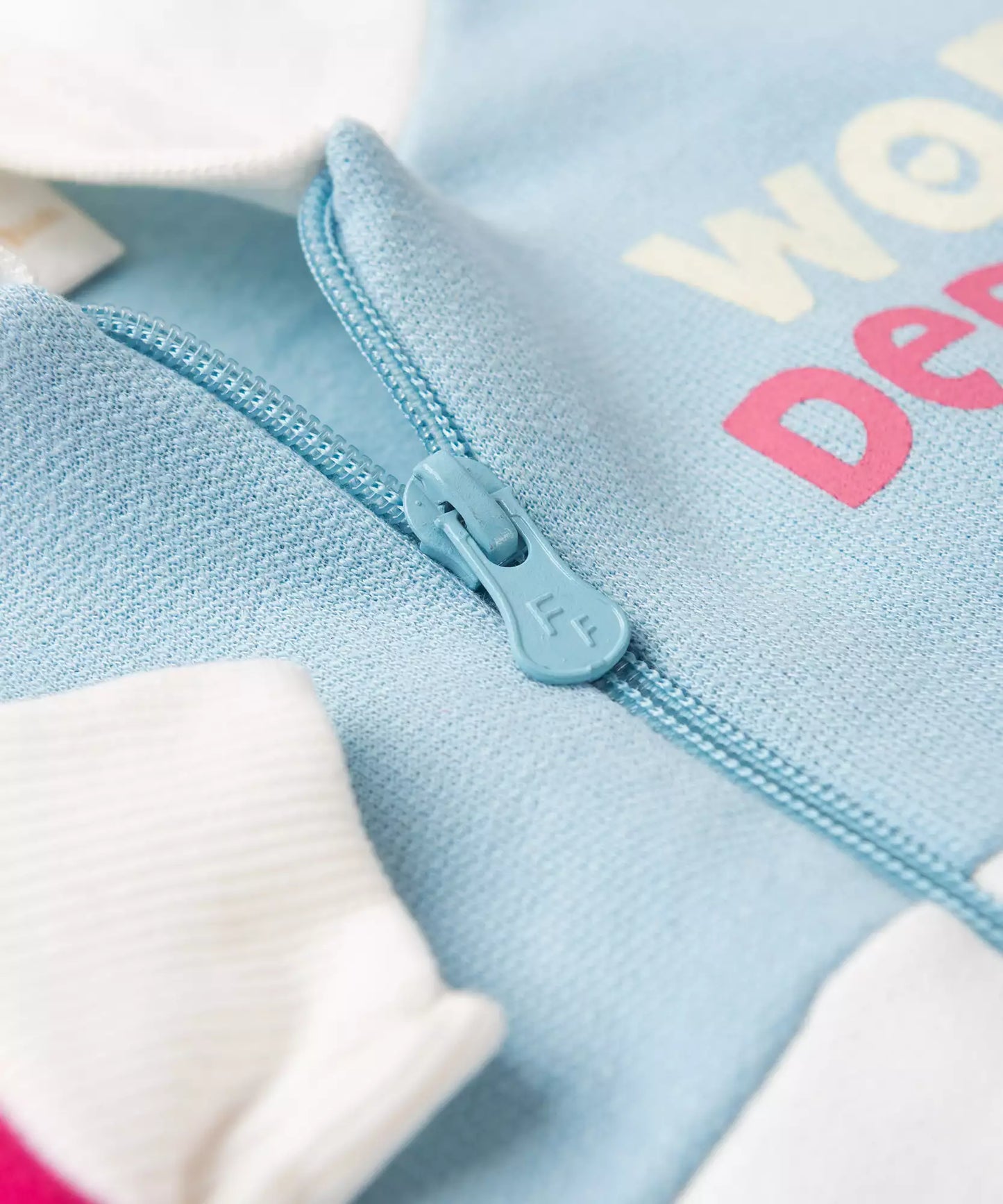 Conjunto de Frio para Menina Estampado com Capuz Azul