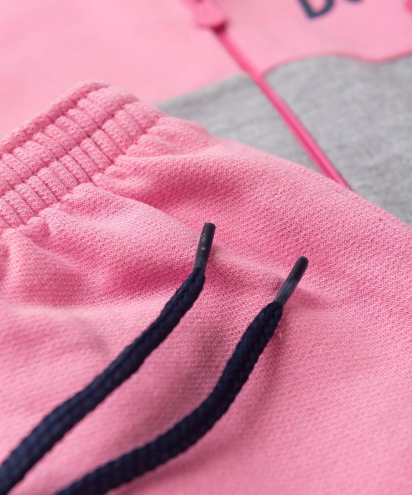 Conjunto de Frio para Menina Estampado com Capuz Rosa