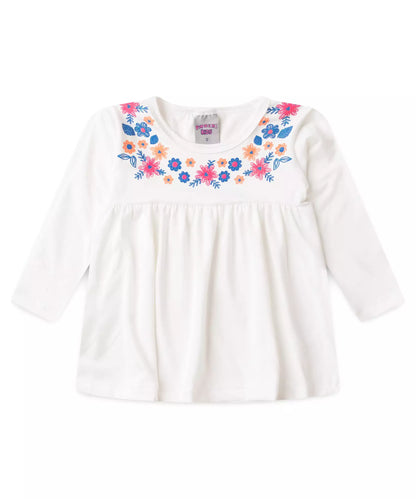 Conjunto de Frio para Menina Florzinha Marfim