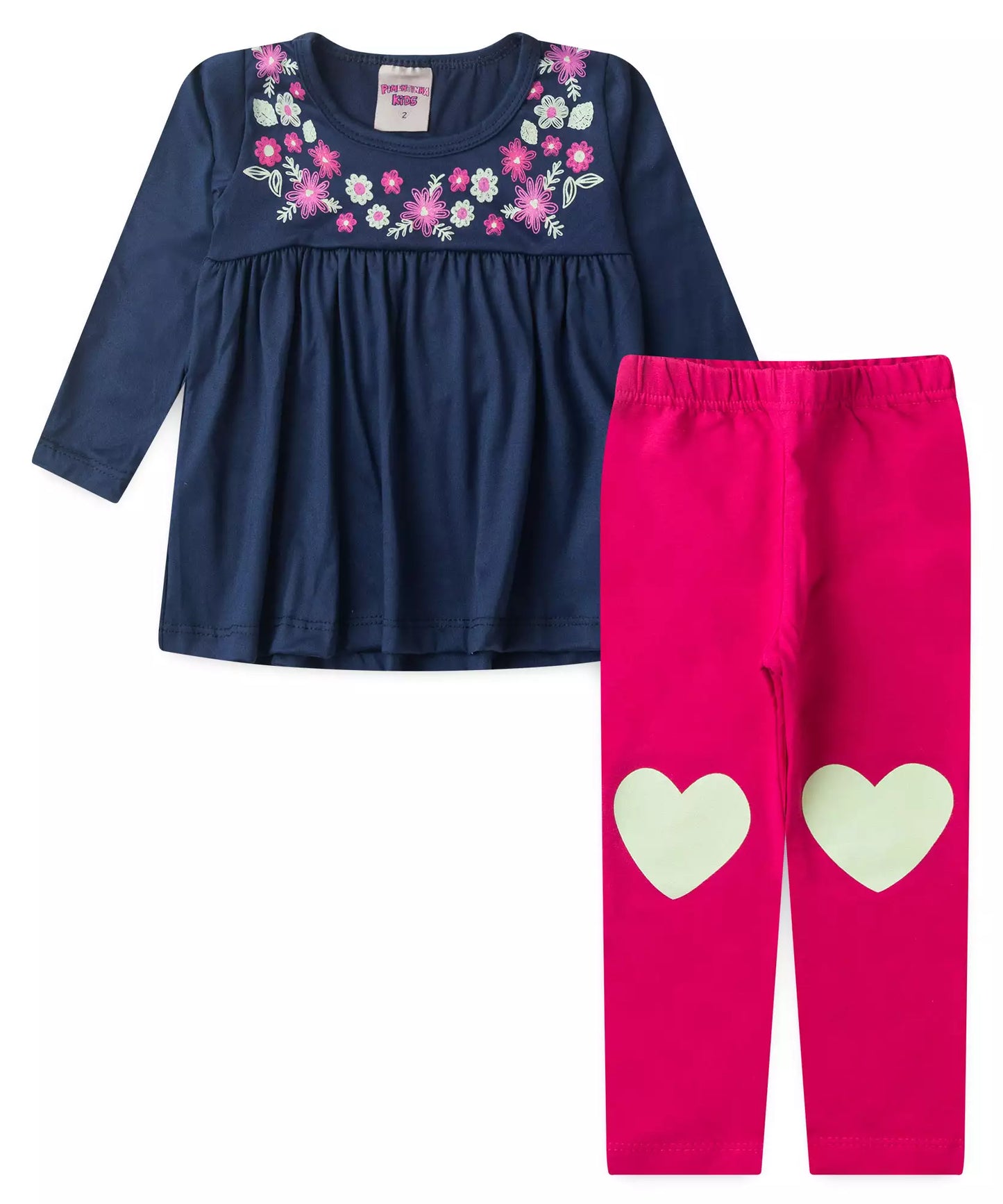 Conjunto de Frio para Menina Florzinha Marinho