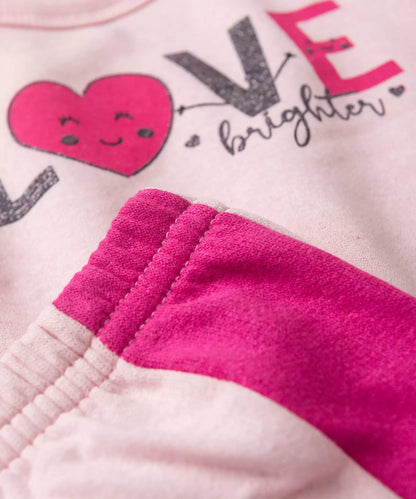 Conjunto de Frio para Menina Love Rosa