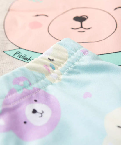 Conjunto de Frio para Menina Ursinho Carinhoso Mescla