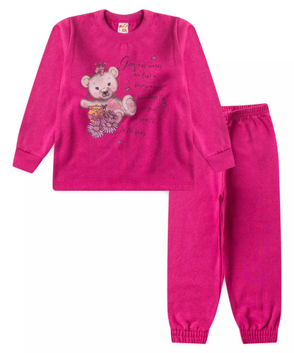 Conjunto de Frio para Menina Ursinho Fofo Pink