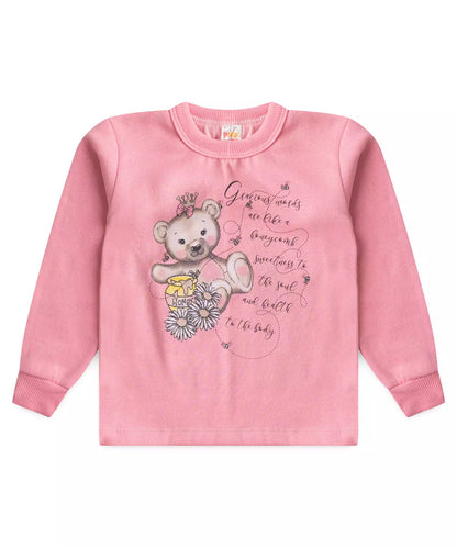 Conjunto de Frio para Menina Ursinho Fofo Rosa