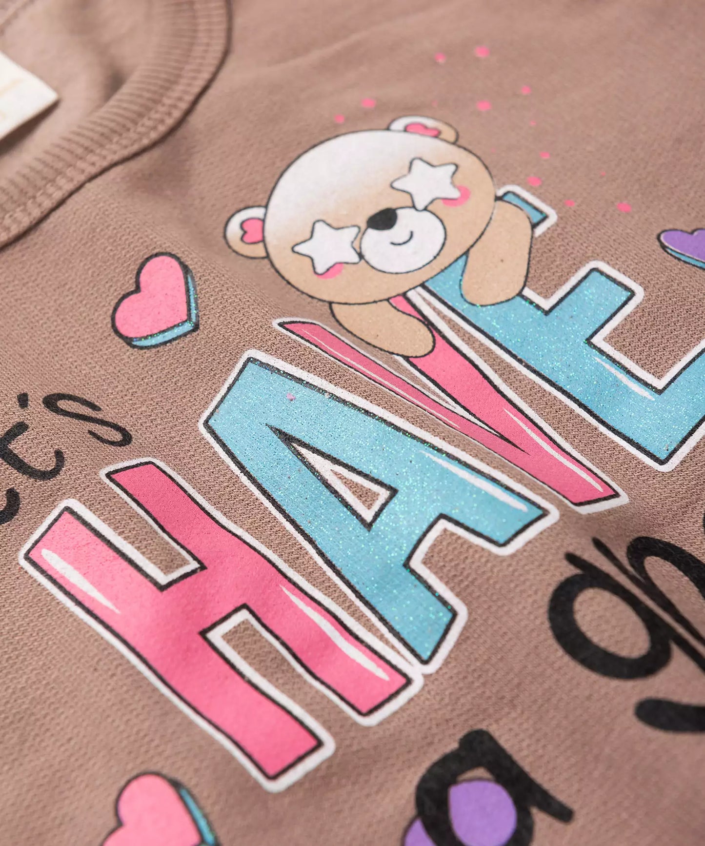 Conjunto de Frio para Menina Urso Bege