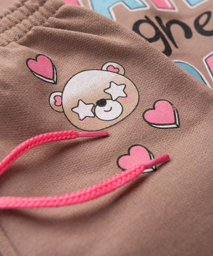 Conjunto de Frio para Menina Urso Bege