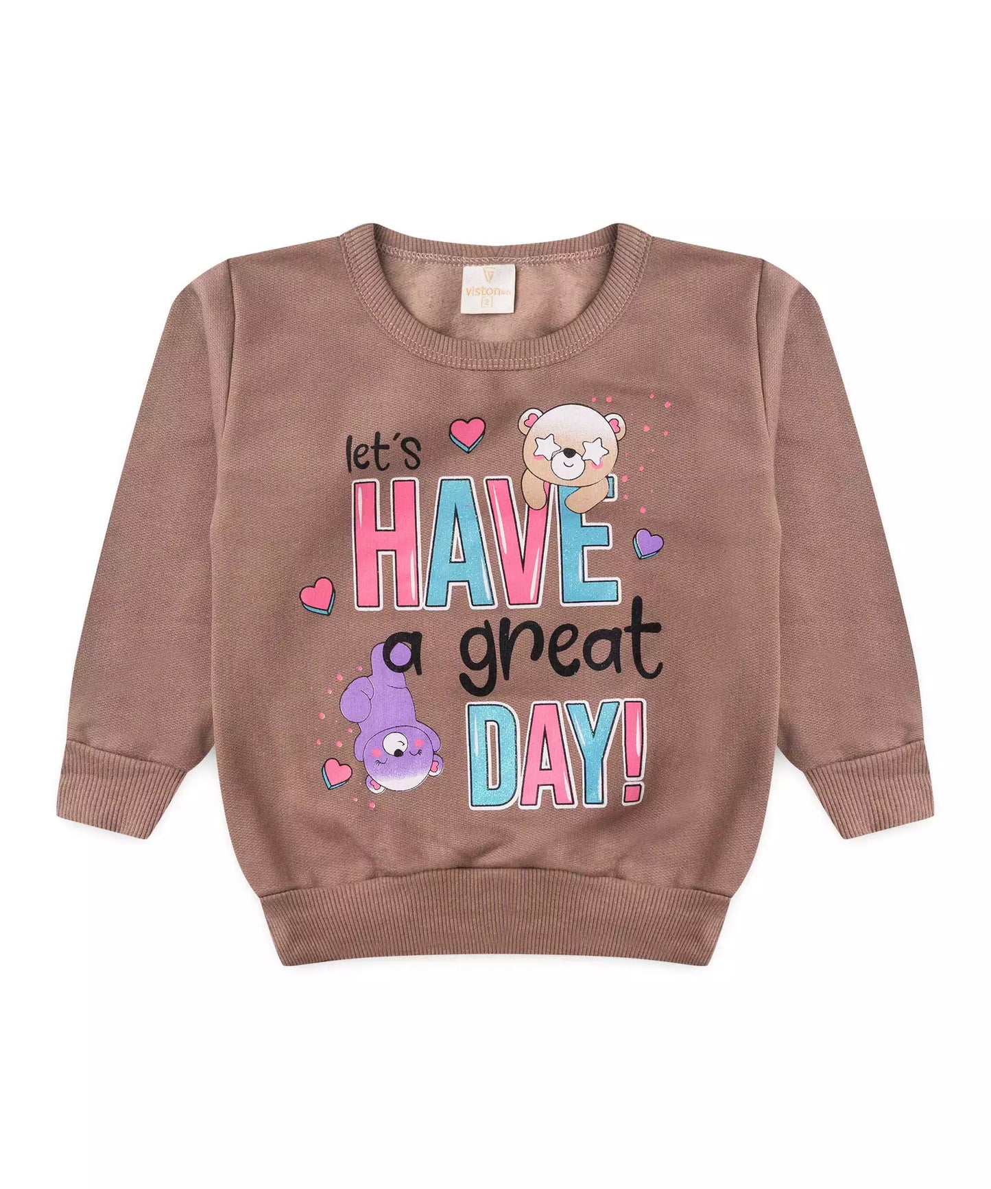 Conjunto de Frio para Menina Urso Bege