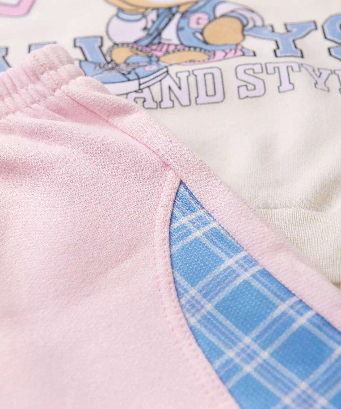 Conjunto de Frio para Menina Urso Marfim