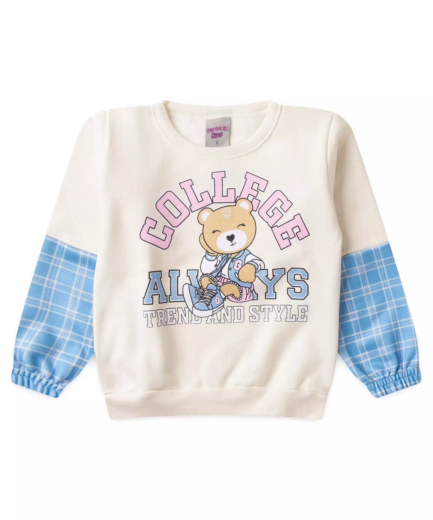Conjunto de Frio para Menina Urso Marfim