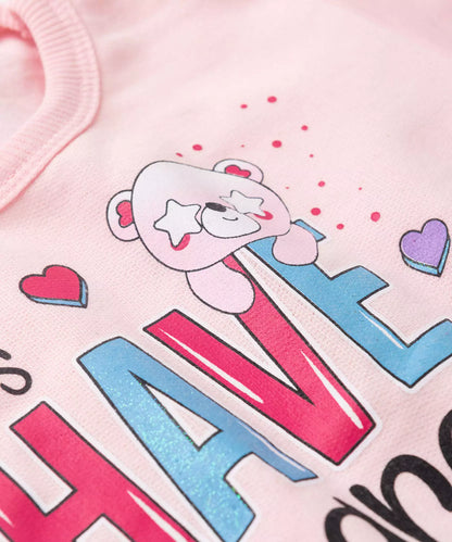Conjunto de Frio para Menina Urso Rosa